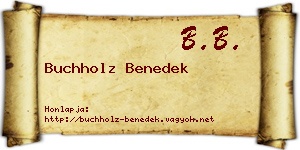 Buchholz Benedek névjegykártya